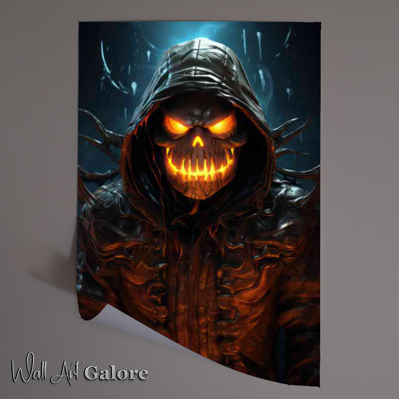 Buy Unframed Poster : (Glowing skelleton face)