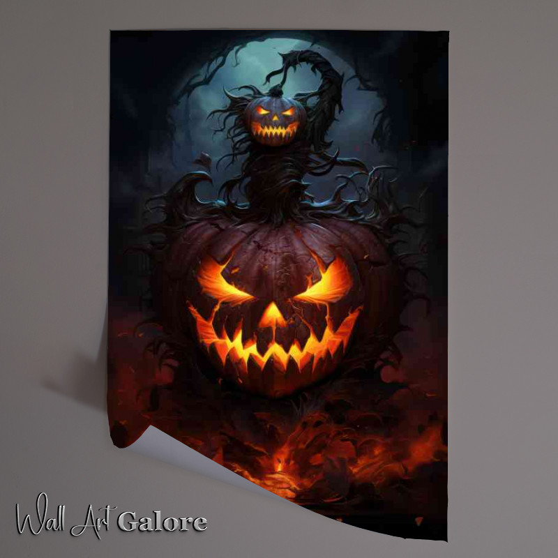 Buy Unframed Poster : (Pumpkin in a lantern style)