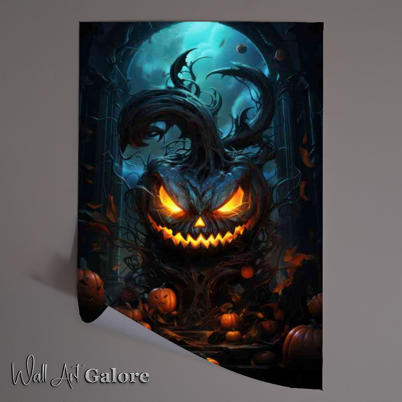 Buy Unframed Poster : (Whitches castel and the live pumpkin head)