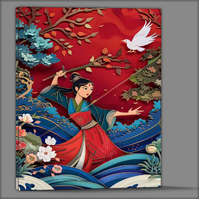 Buy Canvas : (Mulan with red background)
