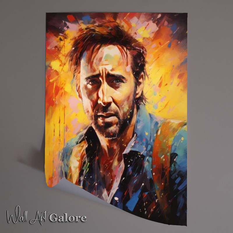 Buy Unframed Poster : (Nicolas cage Very colourful painting style)