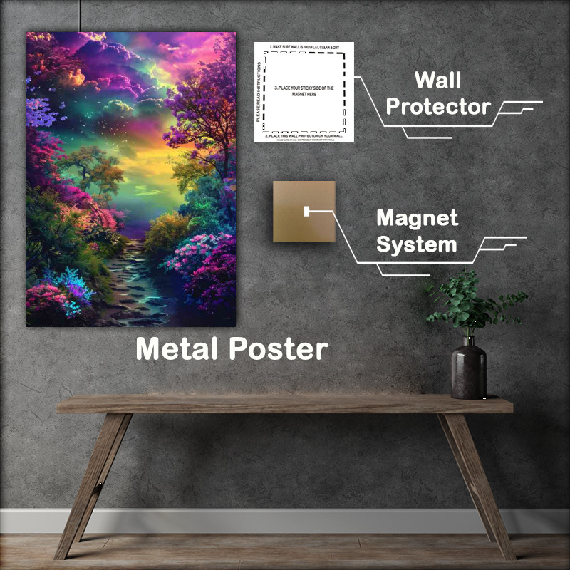 Buy Metal Poster : (Bright colours in the fantasy world)