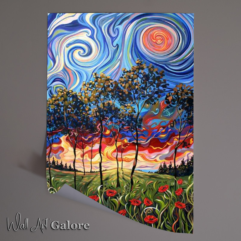 Buy Unframed Poster : (Liquid swirls in the poppy field)