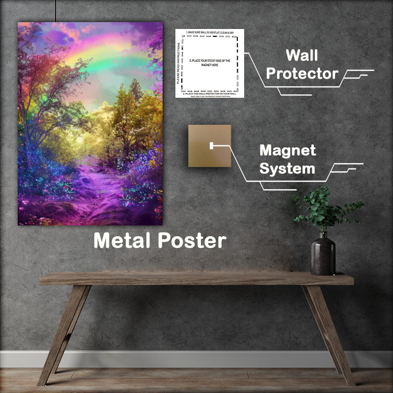 Buy Metal Poster : (Path to the promised pot of gold)