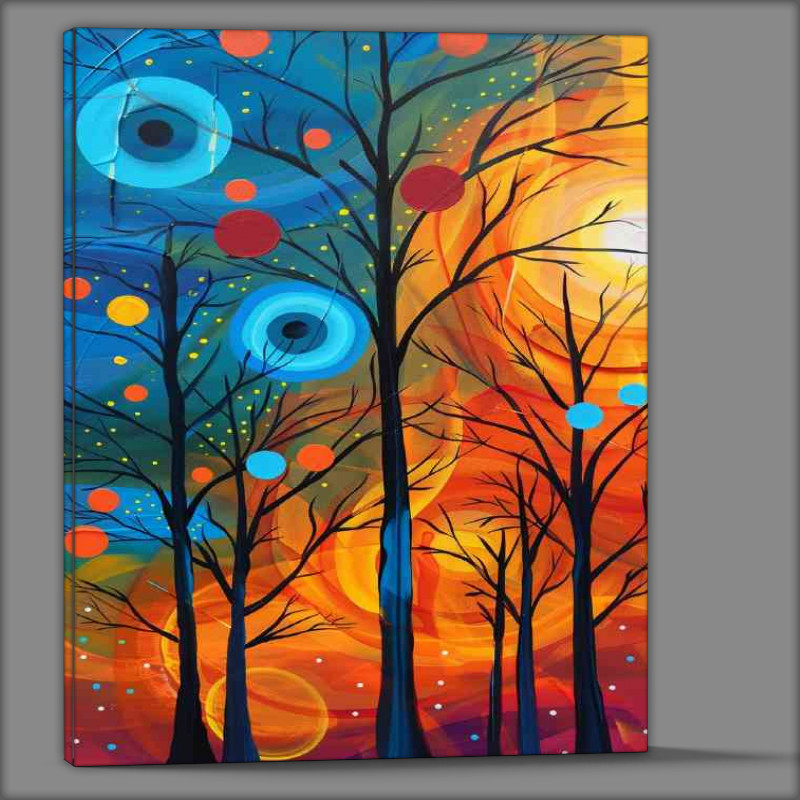 Buy Canvas : (Abstraact dots and circles colourful)