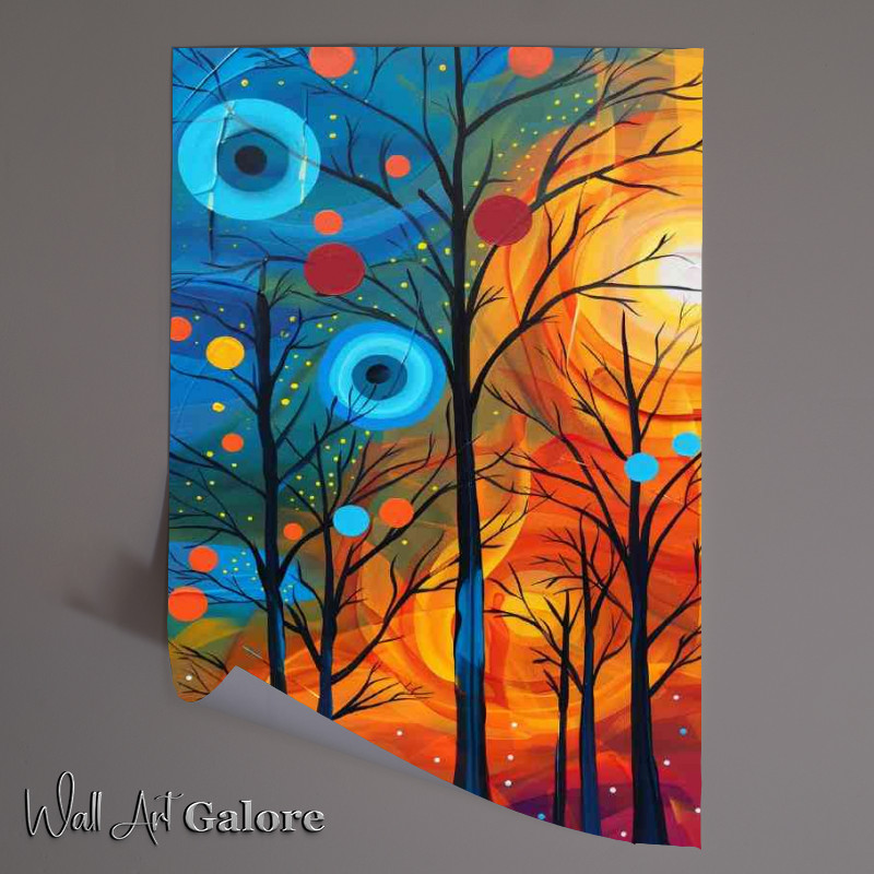 Buy Unframed Poster : (Abstraact dots and circles colourful)