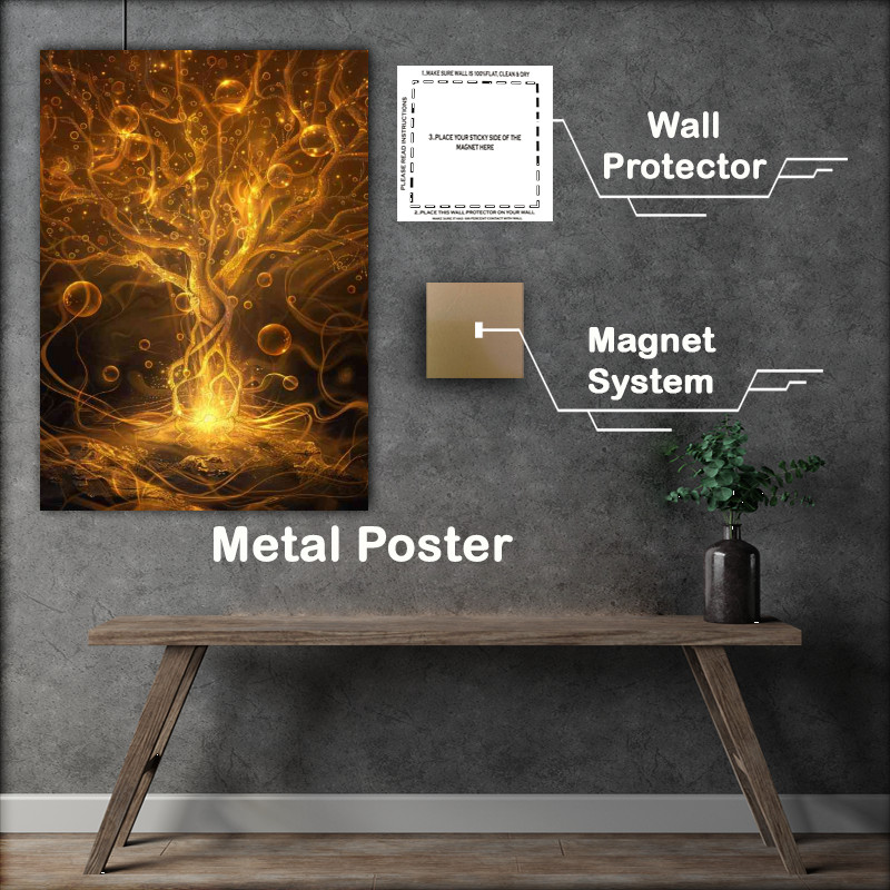 Buy Metal Poster : (Glod tree of life)