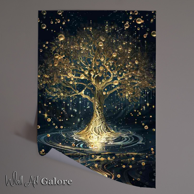 Buy Unframed Poster : (Golden tree of life many branches)