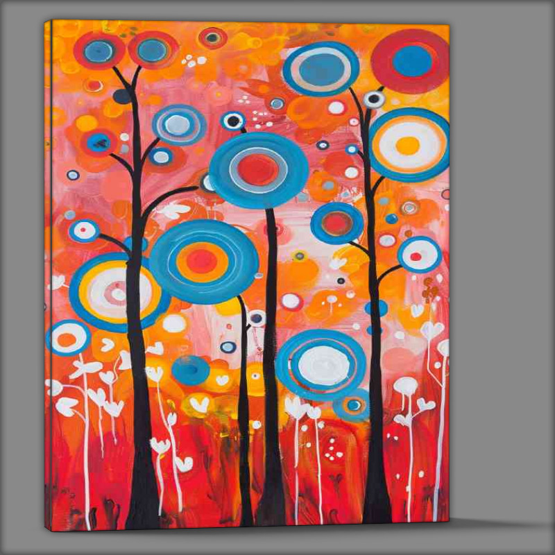 Buy Canvas : (Painted circles of trees)