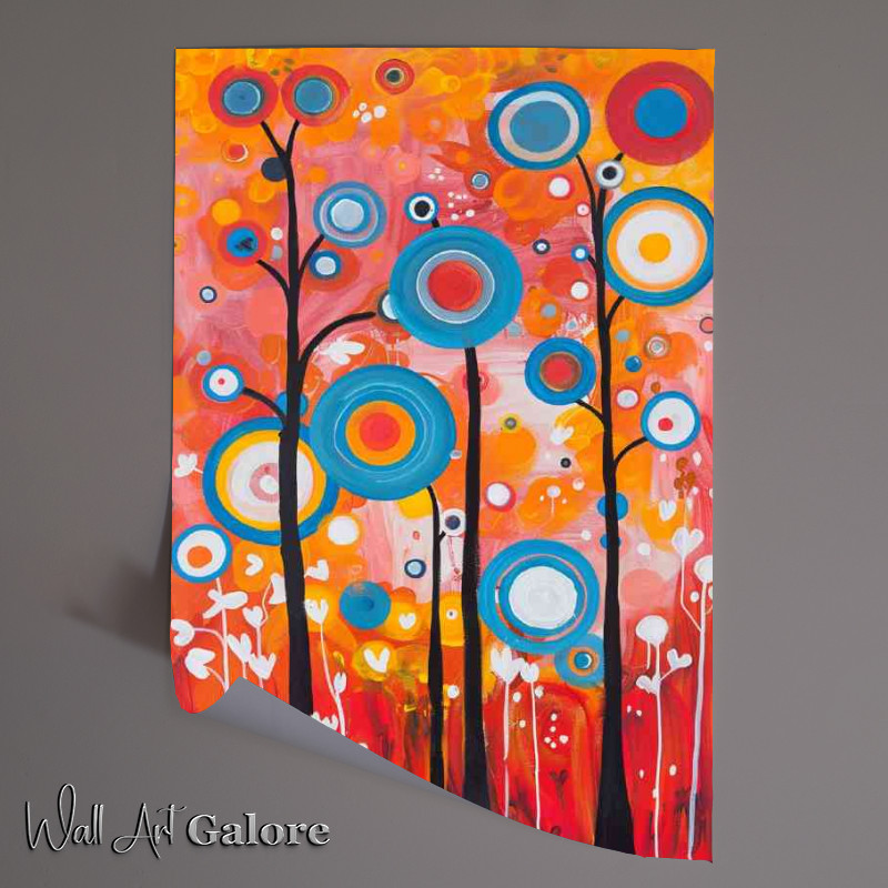 Buy Unframed Poster : (Painted circles of trees)