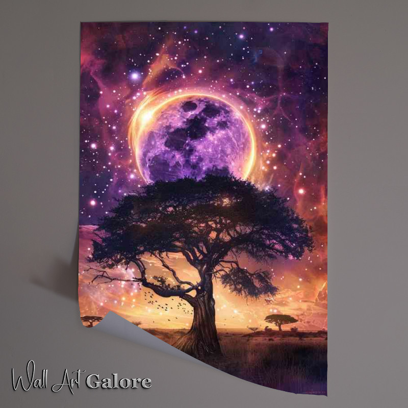 Buy Unframed Poster : (Surreal eclipse over the african planes)