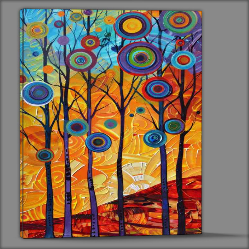 Buy Canvas : (Surreal trees full circles)