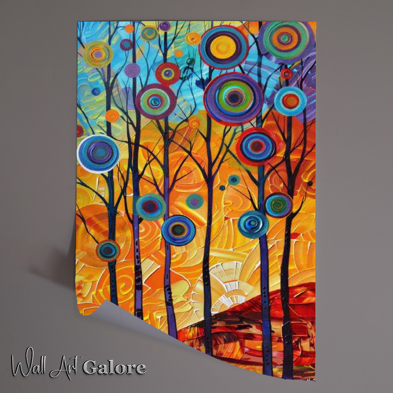 Buy Unframed Poster : (Surreal trees full circles)