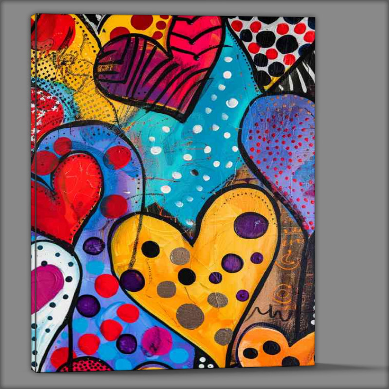 Buy Canvas : (Dreamy big love hearts)