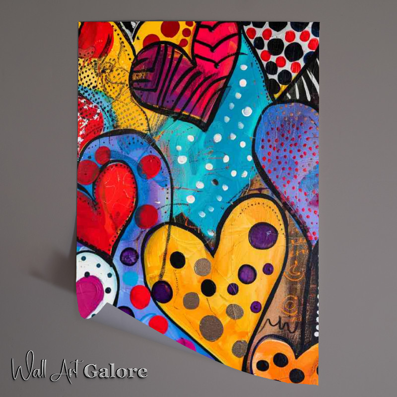 Buy Unframed Poster : (Dreamy big love hearts)