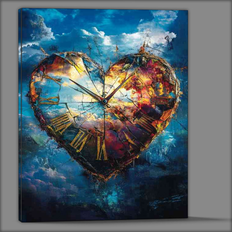 Buy Canvas : (Heart shape clock)