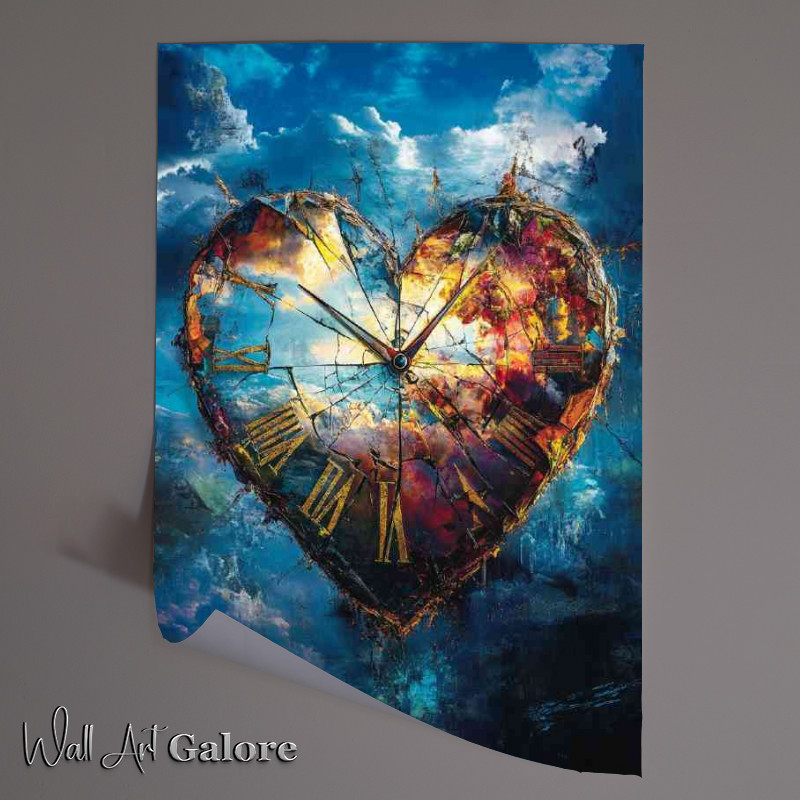 Buy Unframed Poster : (Heart shape clock)