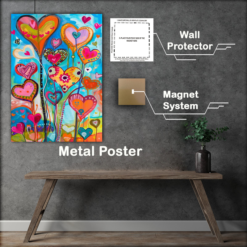 Buy Metal Poster : (Love filled the blue sky)