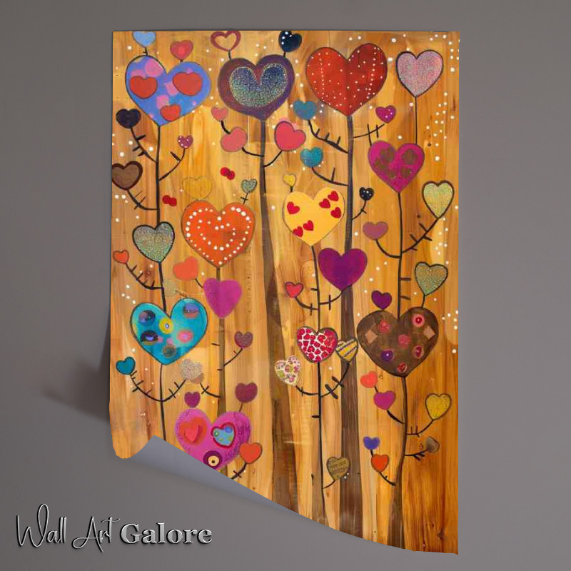 Buy Unframed Poster : (Polka dots and love sticks)