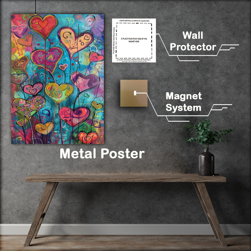 Buy Metal Poster : (The painted heart)