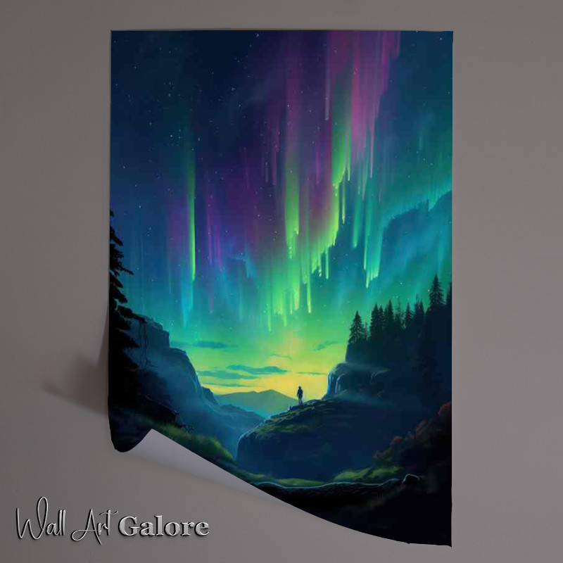 Buy Unframed Poster : (The Auroras Reflection in the night sky)