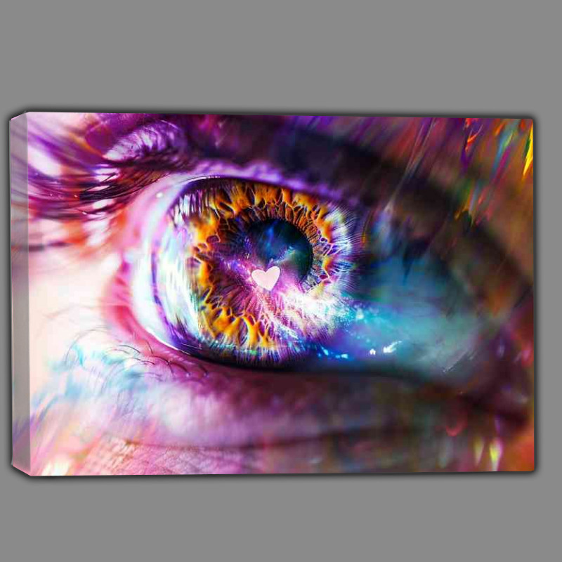 Buy Canvas : (Digital eye with heart in iris)