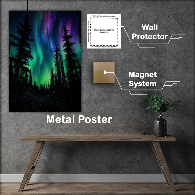 Buy Metal Poster : (Whispers of the Northern Lights)