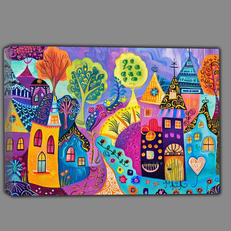 Buy Canvas : (Colours village life)