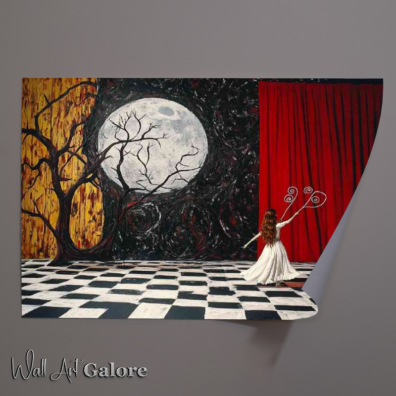 Buy Unframed Poster : (Girl dancing on the chequered floor)