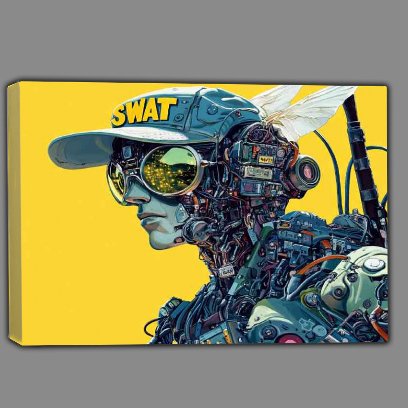 Buy Canvas : (Part human part anthropomorphic robot)