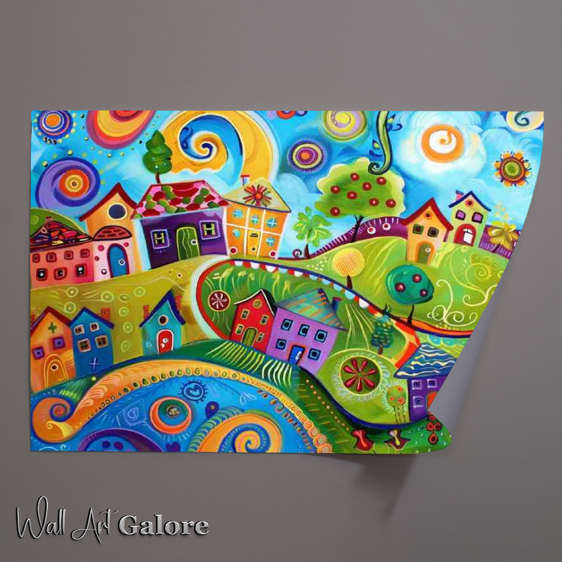 Buy Unframed Poster : (The crazy whimsical village)