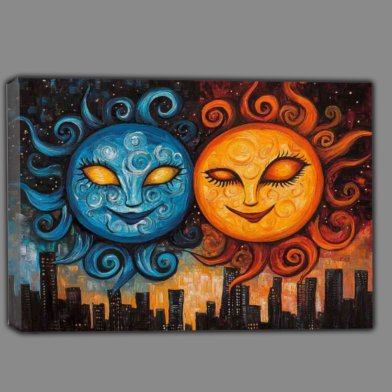 Buy Canvas : (Two suns over the town)