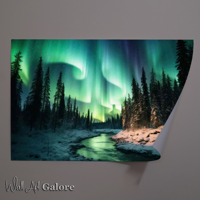 Buy Unframed Poster : (Mesmerizing Northern Lights Nature’s Nighttime Ballet)