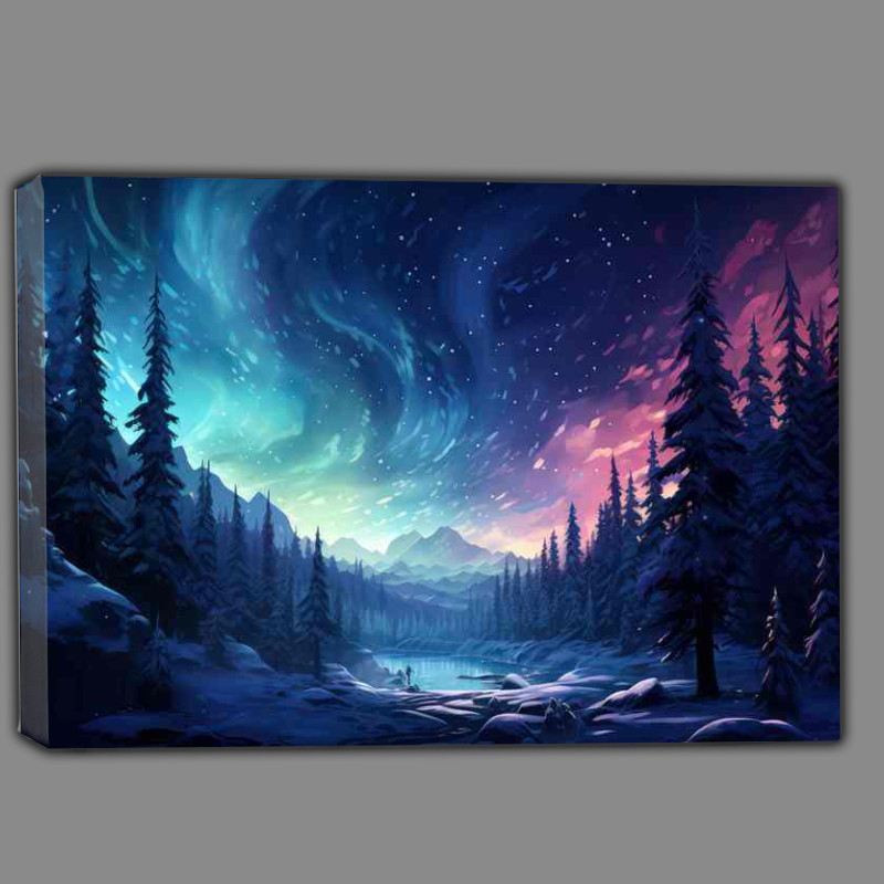 Buy Canvas : (Northern Lights Natures Spectacular Light Show)