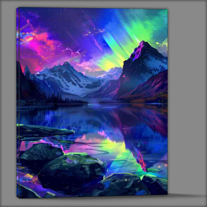 Buy Canvas : (Aurora Borealis and Starry Nights)