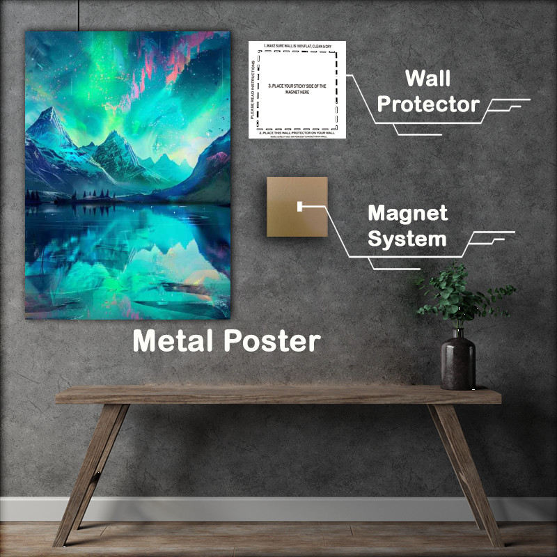 Buy Metal Poster : (Aurora Borealis in Full Glory)