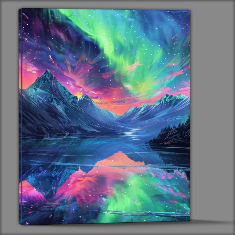 Buy Canvas : (Northern Lights Above the Horizon)