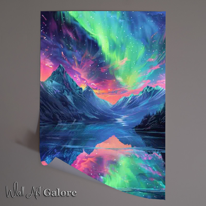 Buy Unframed Poster : (Northern Lights Above the Horizon)