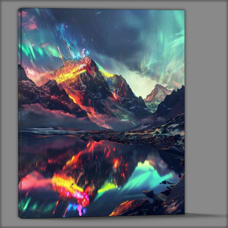 Buy Canvas : (Northern Lights Spectacular Aurora borealis)