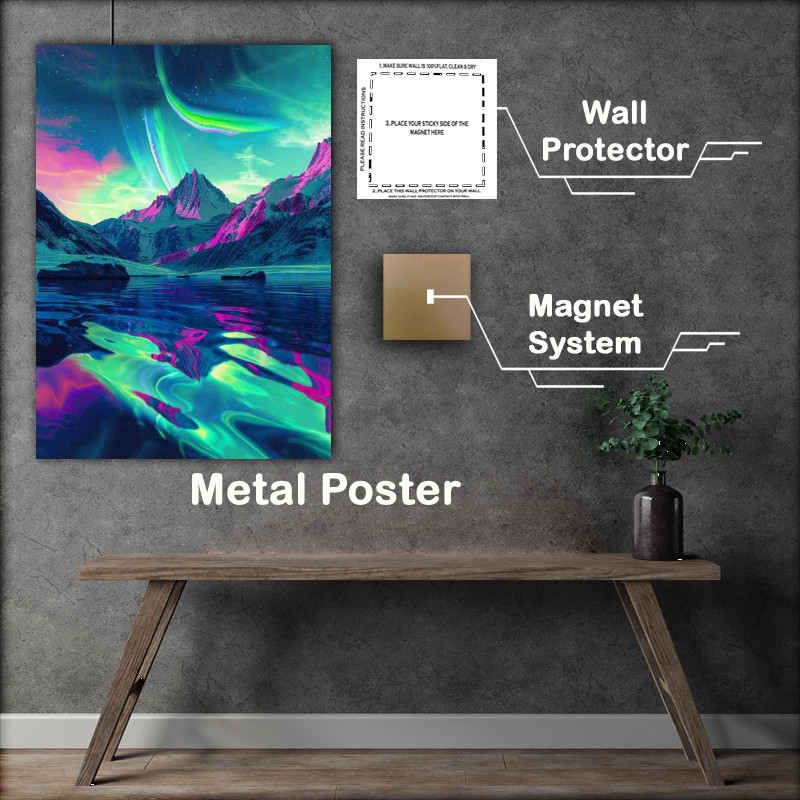 Buy Metal Poster : (The Northern Lights in Color)
