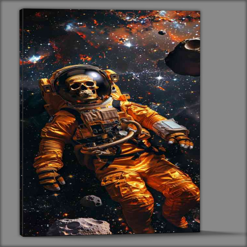 Buy Canvas : (Space skeleton in orange suit)