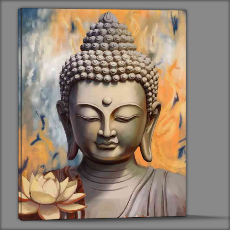 Buy Canvas : (The Buddhas face with the flower lotus)