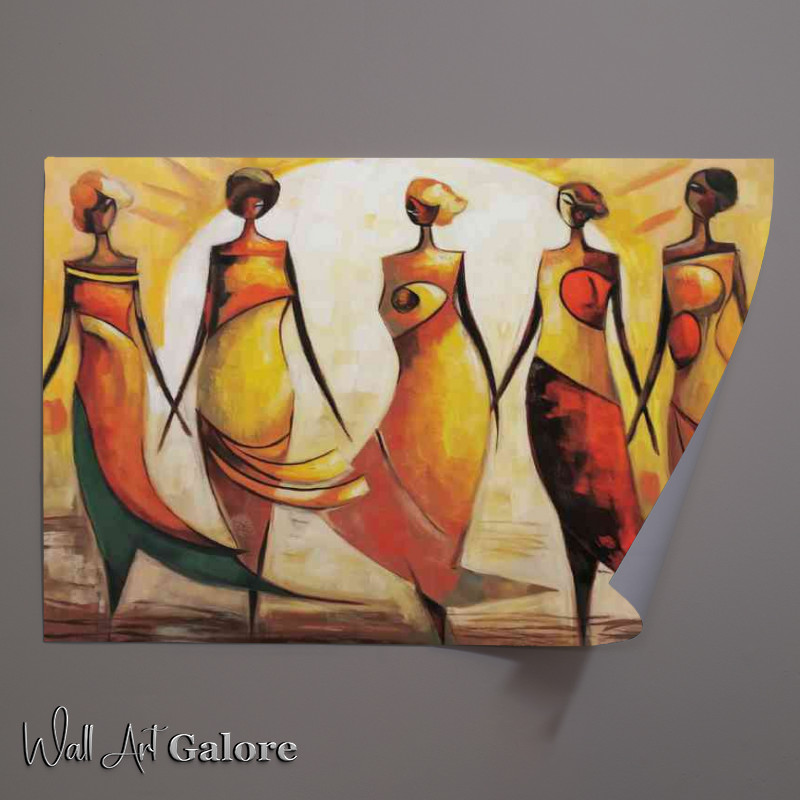 Buy Unframed Poster : (Five ladys standing side by side)