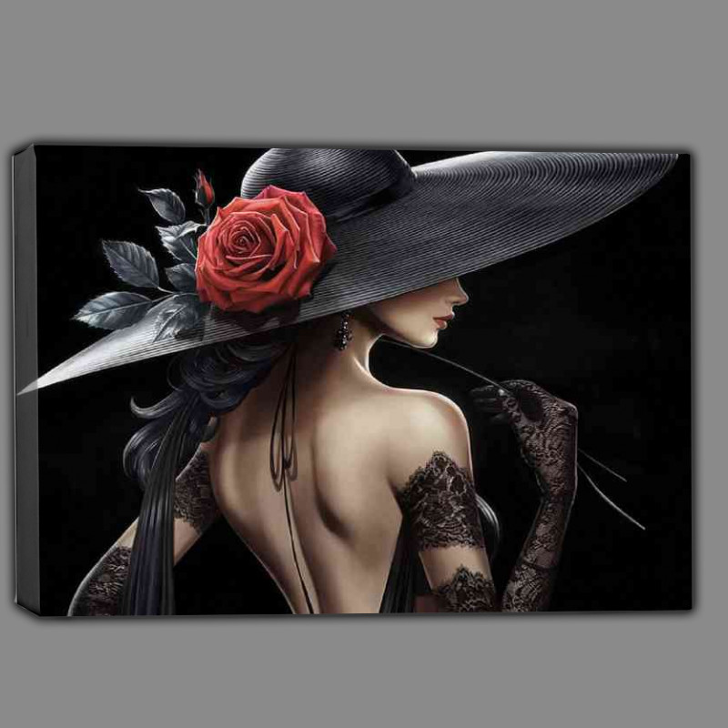 Buy Canvas : (Lady wearking the large black hat)