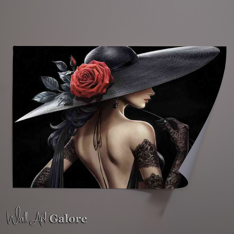 Buy Unframed Poster : (Lady wearking the large black hat)