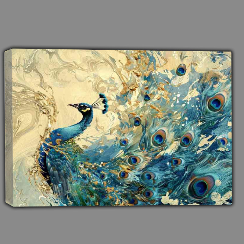 Buy Canvas : (Majestic Peacock with feathers)