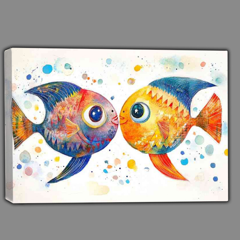 Buy Canvas : (Abstract style big eyed fish)