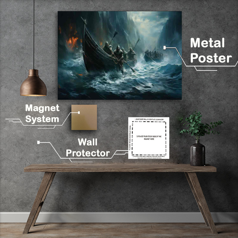 Buy Metal Poster : (The Fascinating World of Viking Longships)