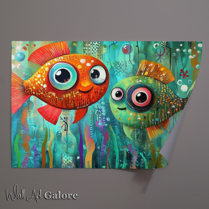 Buy Unframed Poster : (Underwater duo of fish school)