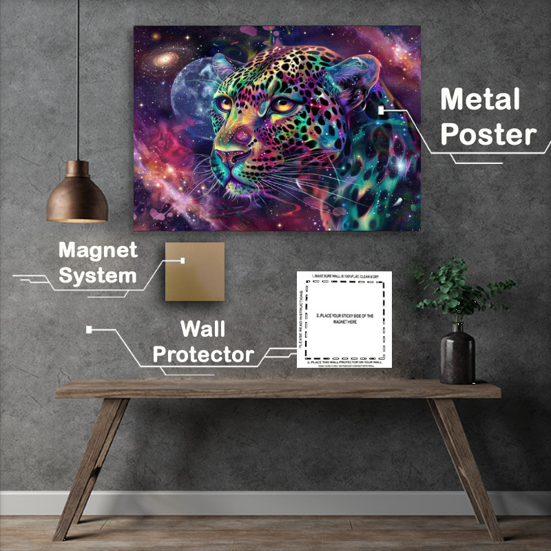 Buy Metal Poster : (Leopard nebula behind)
